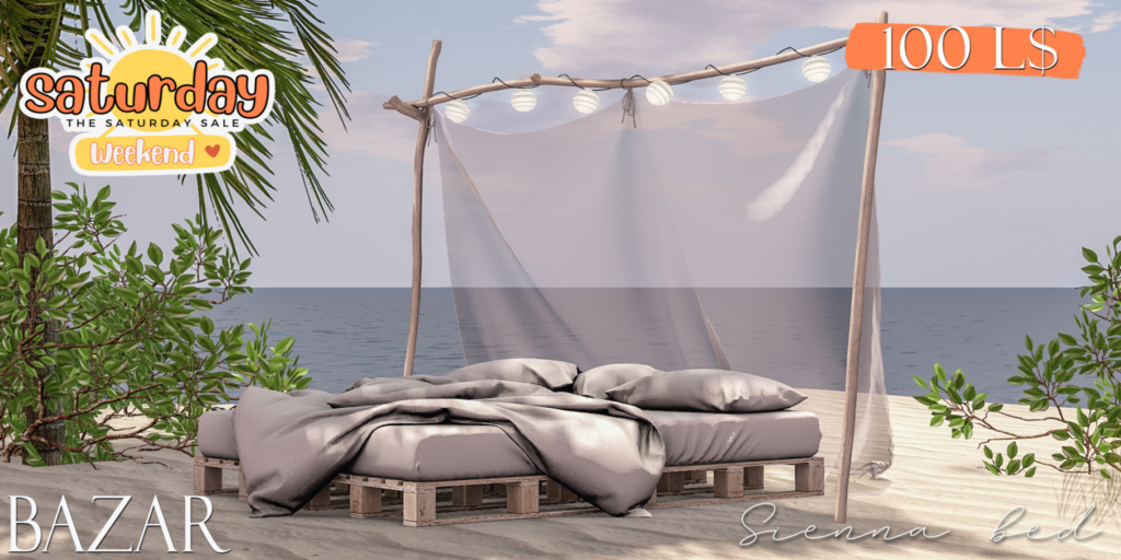 Sienna Bed	&lt;a href=&quot;http://maps.secondlife.com/secondlife/L%20A%20Dreams/46/224/23&quot; target=&quot;_blank&quot;&gt;Teleport&lt;/a&gt;