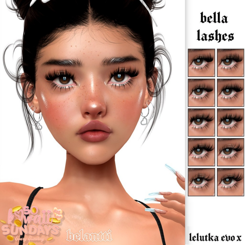 Bella Lashes - EvoX	&lt;a href=&quot;http://maps.secondlife.com/secondlife/Legenda/174/95/698&quot; target=&quot;_blank&quot;&gt;Teleport&lt;/a&gt;
