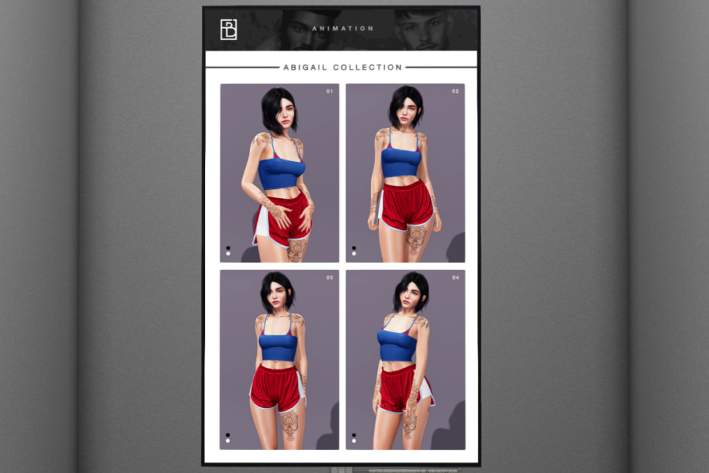 Abigail Poses, L$125 each/L$350 FP