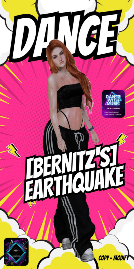 Earthquake Dance Animations	&lt;a href=&quot;http://maps.secondlife.com/secondlife/Gauguin/11/94/4049&quot; target=&quot;_blank&quot;&gt;Teleport&lt;/a&gt;
