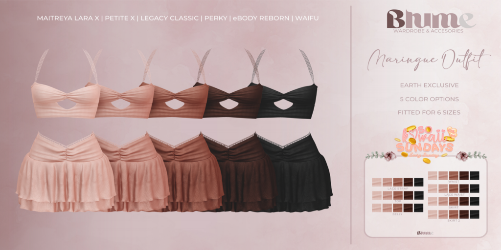 Maringue Outfit - Legacy/MaitreyaX/Reborn/+mods	&lt;a href=&quot;http://maps.secondlife.com/secondlife/Bruschetta/149/47/1301&quot; target=&quot;_blank&quot;&gt;Teleport&lt;/a&gt;