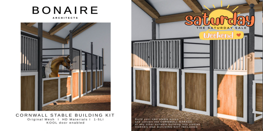 Cornwall Stable Building Kit	&lt;a href=&quot;http://maps.secondlife.com/secondlife/Pure%20Souls/21/128/2017&quot; target=&quot;_blank&quot;&gt;Teleport&lt;/a&gt;