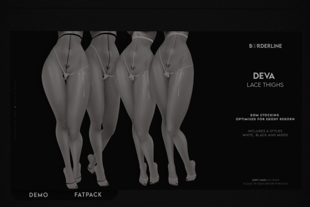 Deva Lace Thighs - BOM for Reborn, L$199