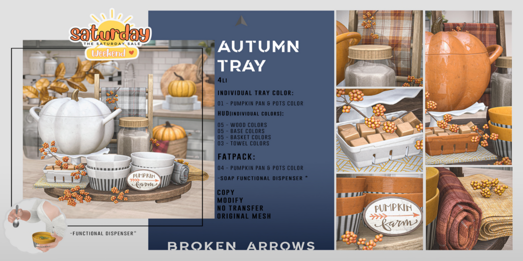 Autumn Tray Decor Set	&lt;a href=&quot;http://maps.secondlife.com/secondlife/AM%20corporate/91/81/1508&quot; target=&quot;_blank&quot;&gt;Teleport&lt;/a&gt;