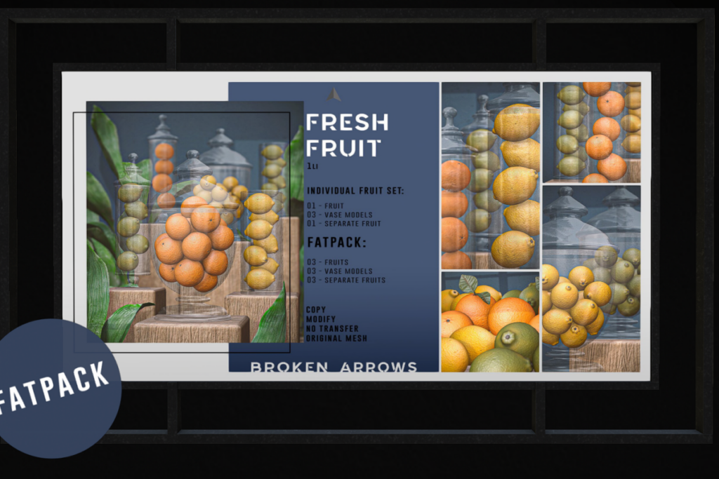 Fresh Fruit	&lt;a href=&quot;http://maps.secondlife.com/secondlife/AM%20corporate/93/83/1508&quot; target=&quot;_blank&quot;&gt;Teleport&lt;/a&gt;