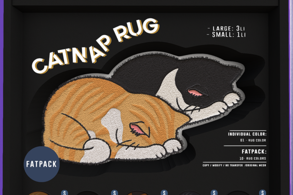 Catnap Rug, L$149 each/L$399 FP