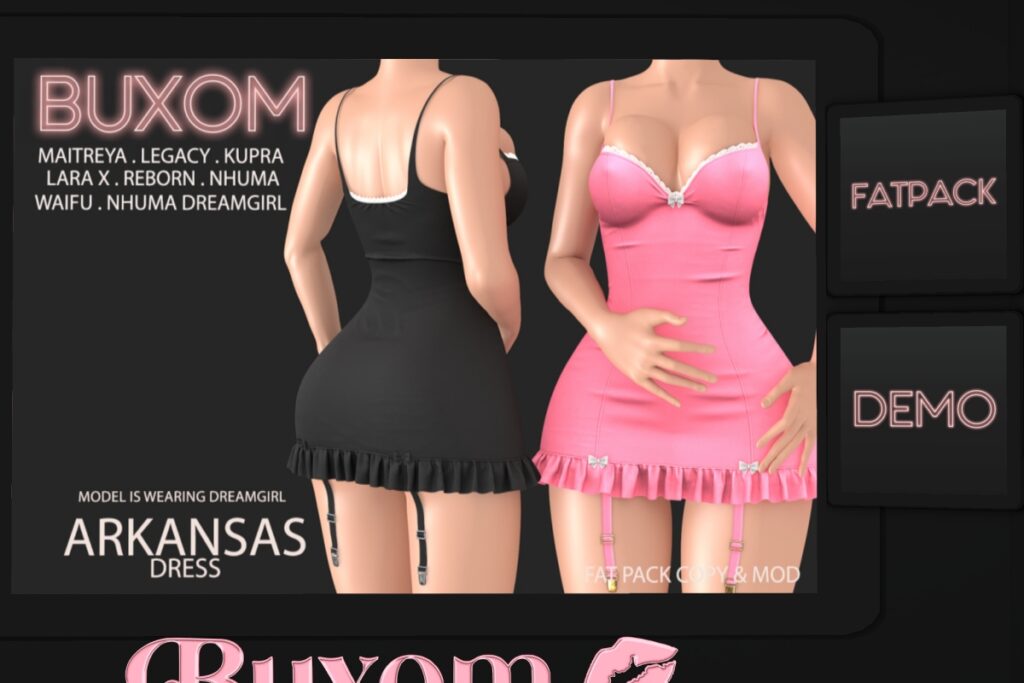 Arkansas Dress - Inithium/Legacy/Maitreya/Nhumana/Reborn/+mods, L$50 each/L$350 FP