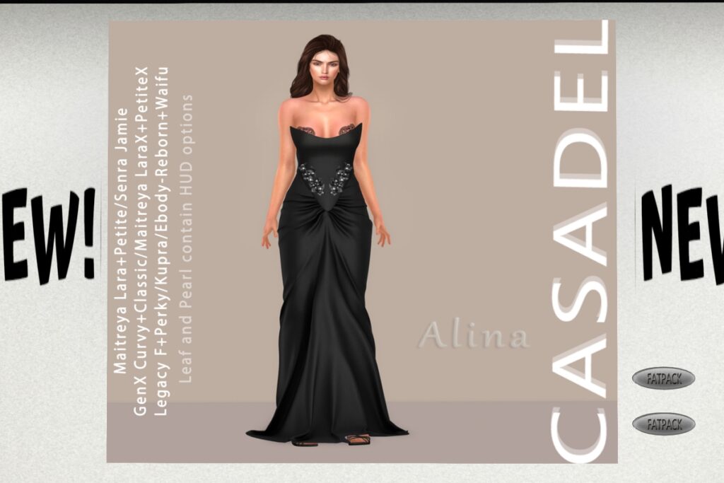 Alina Dress - GenX/Inithium/Legacy/Maitreya/Reborn/Senra/+mods, L$50 each/L$1250 each FP