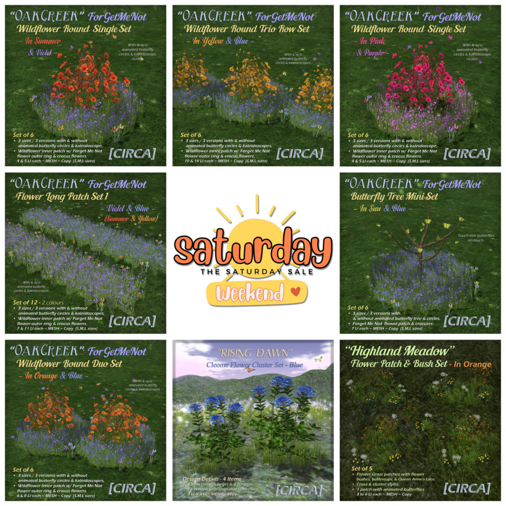 Oak Creek Forget Me Not Decor Set	&lt;a href=&quot;http://maps.secondlife.com/secondlife/Solaria%20Isle/117/135/26&quot; target=&quot;_blank&quot;&gt;Teleport&lt;/a&gt;
