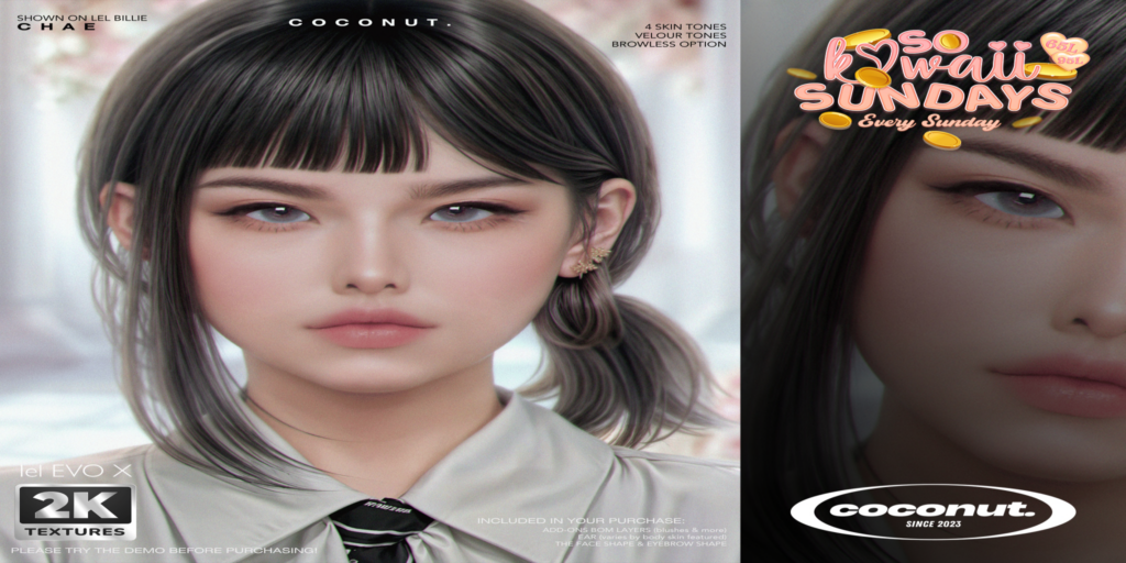 Chae Skin - EvoX	&lt;a href=&quot;http://maps.secondlife.com/secondlife/Prince%20Island/159/219/805&quot; target=&quot;_blank&quot;&gt;Teleport&lt;/a&gt;