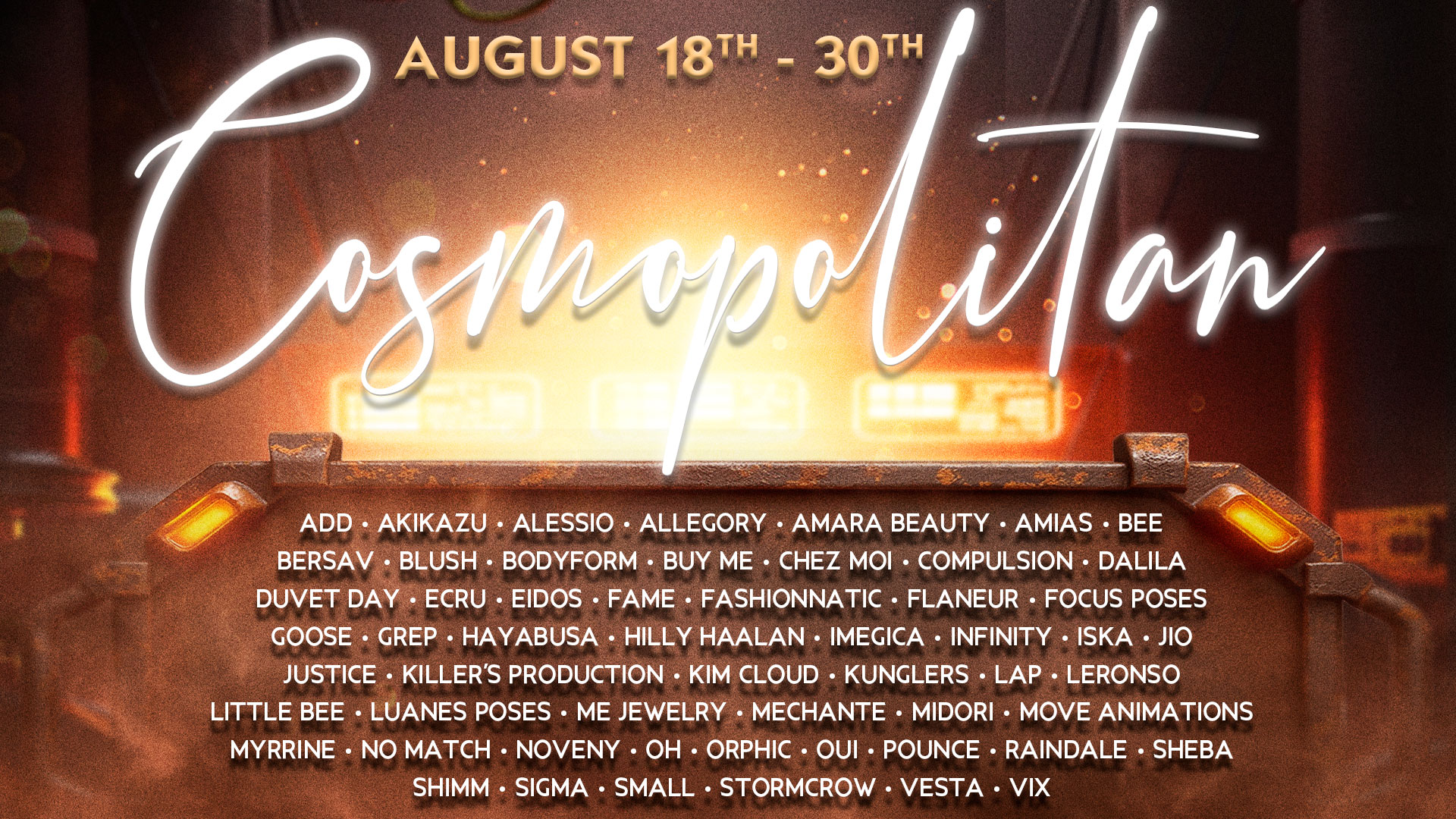 TIME TO SHOP! COSMOPOLITAN IS NOW OPEN!