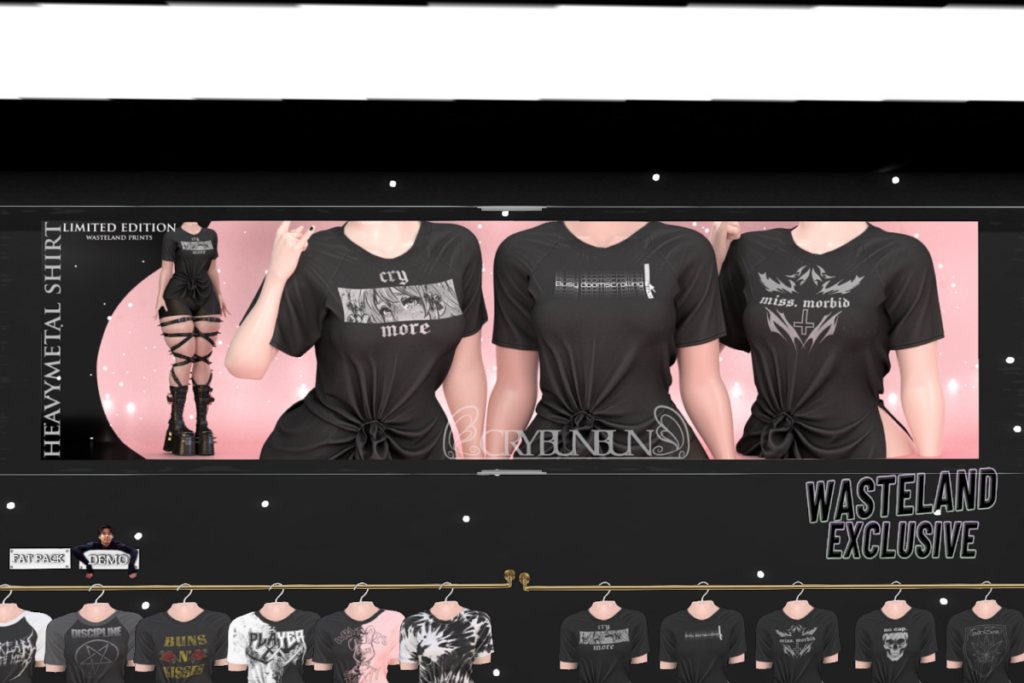Heavymetal Shirt &amp; Shorts - Legacy/MaitreyaX/Reborn/+mods, L$245-L$345 each/L$1250-L$2150 each FP | Heavymetal Limited Shirt - Legacy/MaitreyaX/Reborn/+mods, L$175 each