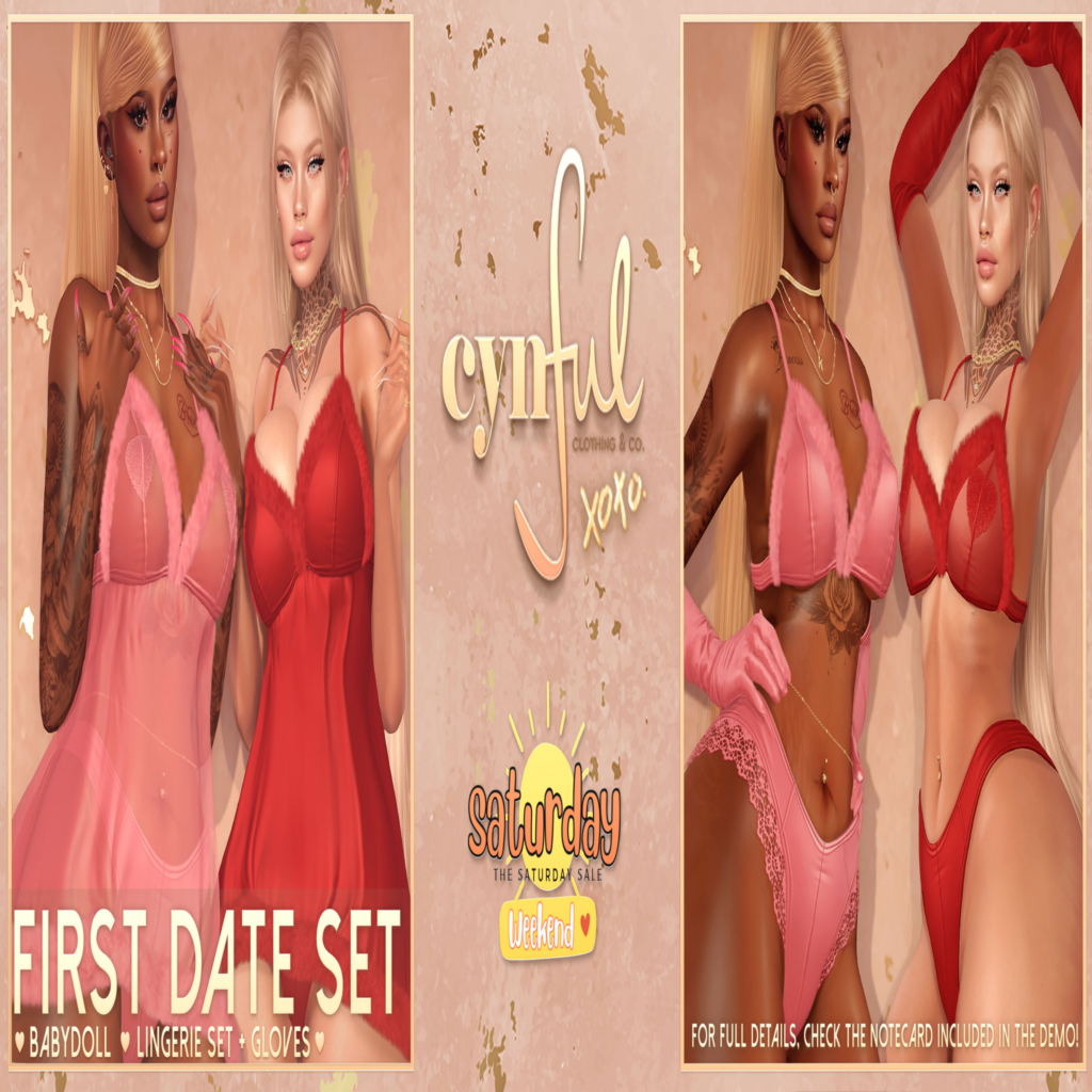First Date Set - Inithium/Legacy/Maitreya/Reborn/+mods	&lt;a href=&quot;http://maps.secondlife.com/secondlife/Cynful/128/128/2&quot; target=&quot;_blank&quot;&gt;Teleport&lt;/a&gt;