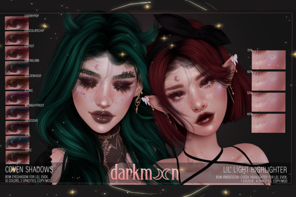 Coven Shadows - EvoX, L$300 | Lil&#039; Light Highlighter - EvoX, L$250