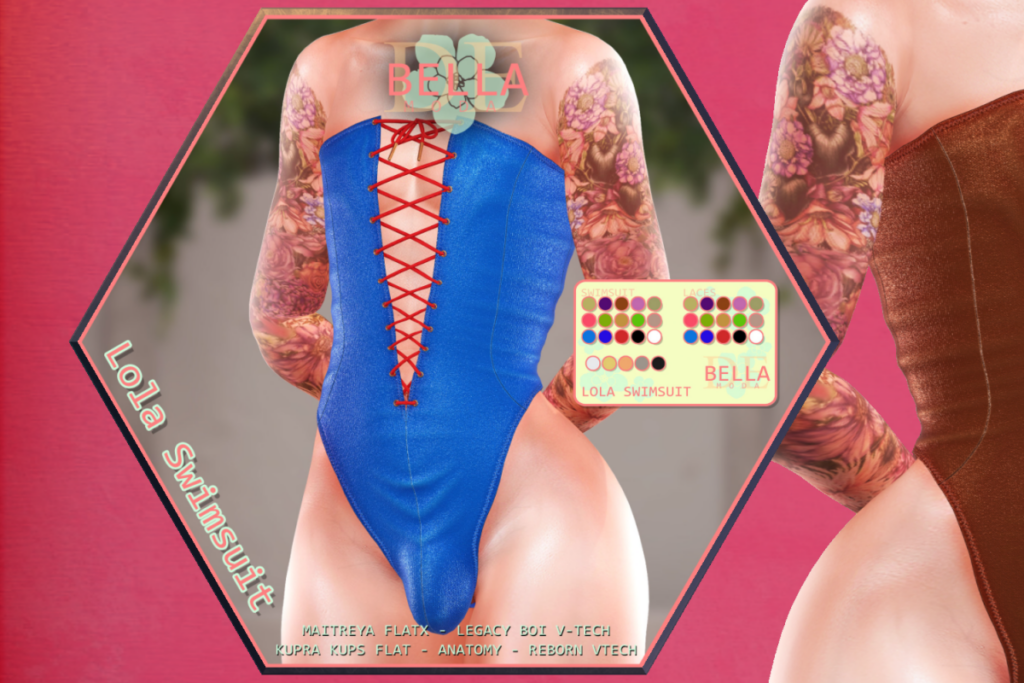 Lola Swimsuit - Anatomy/Kupra Kups Flat/Legacy Boi V-Tech/MaitreyaX Flat/Reborn V-Tech, L$899