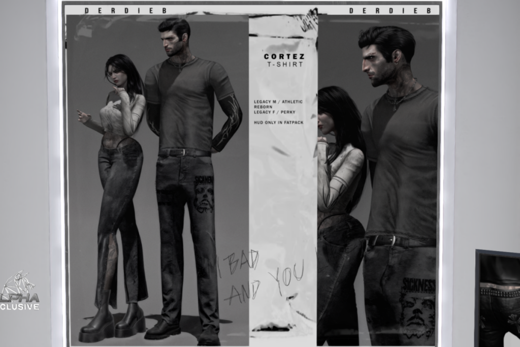 Cortez T-Shirt - Legacy F+M/Reborn/+mods, L$299 each/L$1299 FP