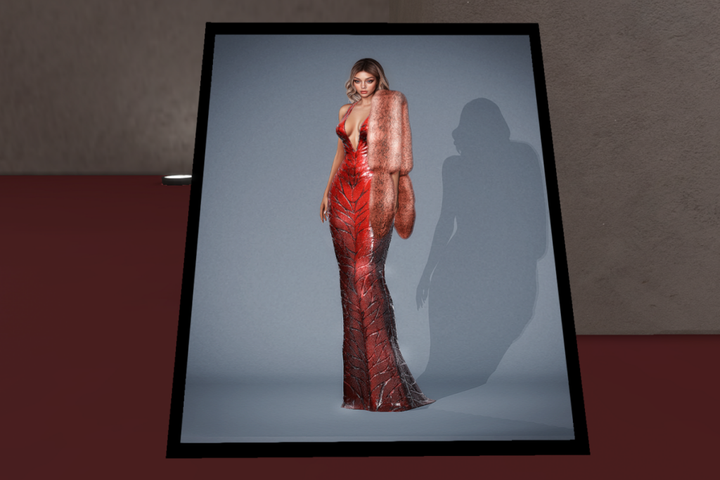 Karen Gown &amp; Fur Stole - Inithium/Legacy/Maitreya/Reborn/+mods	&lt;a href=&quot;http://maps.secondlife.com/secondlife/DERNIER/127/129/1004&quot; target=&quot;_blank&quot;&gt;Teleport&lt;/a&gt;