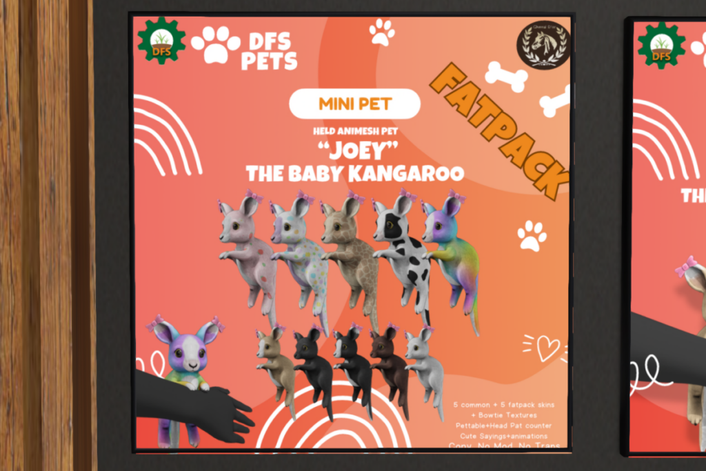 &quot;Joey&quot; The Baby Kangaroo, L$250 each/L$1000 FP