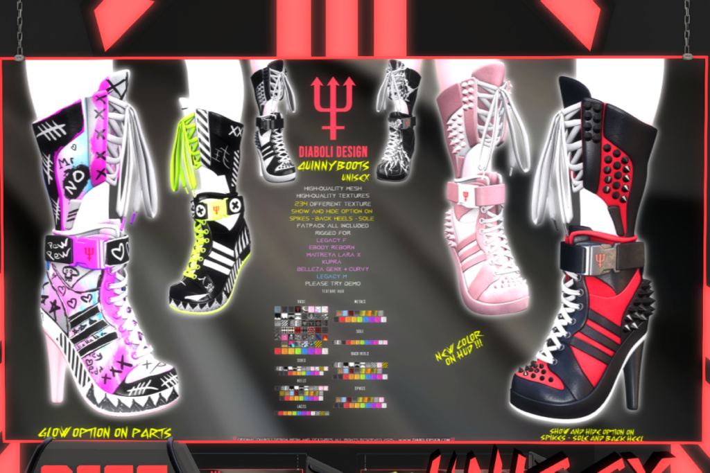 Quinny Boots - GenX/Inithium/Legacy F+M/MaitreyaX/Reborn, L$999