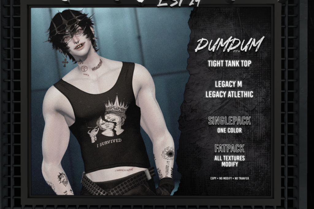 Tight Tank Top - Legacy/+mods, L$369 each/L$1399 FP
