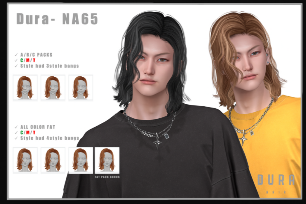 NA65 Hair, L$350 each/L$760 FP