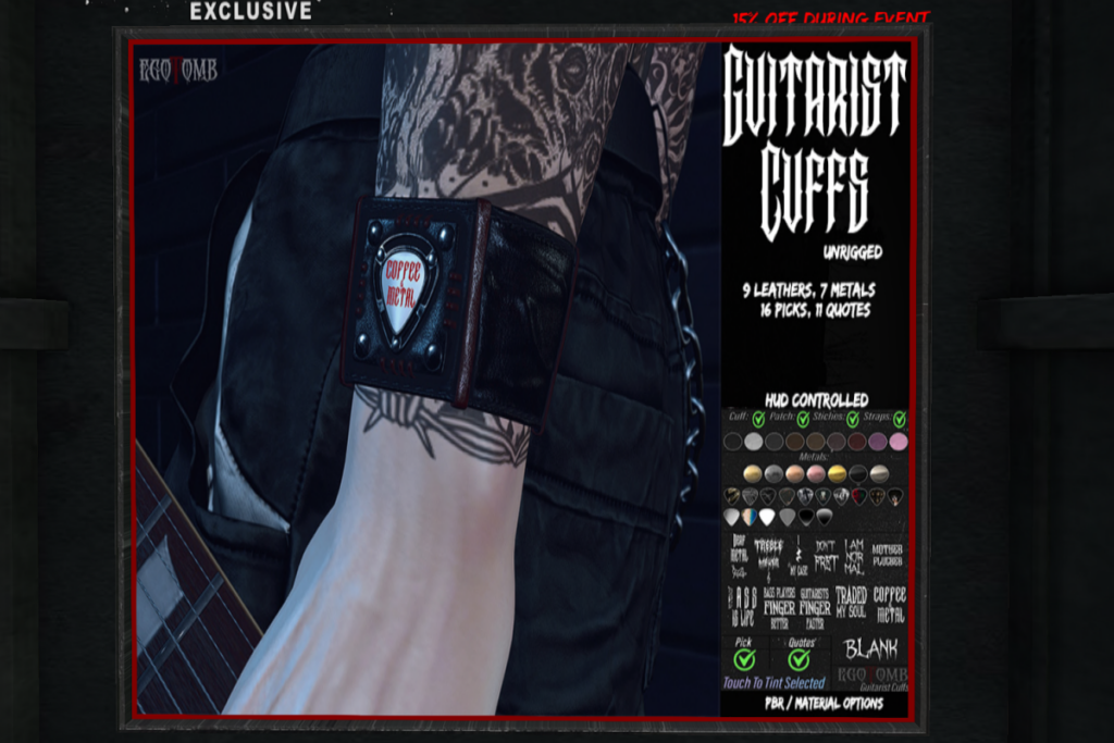 Guitarist Cuffs, L$297