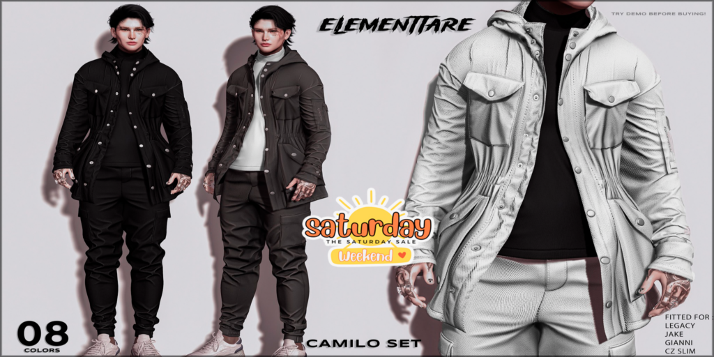 Camilo Set - CZ Slim/Gianni/Jake/Legacy	&lt;a href=&quot;http://maps.secondlife.com/secondlife/Heartbreak/131/129/166&quot; target=&quot;_blank&quot;&gt;Teleport&lt;/a&gt;