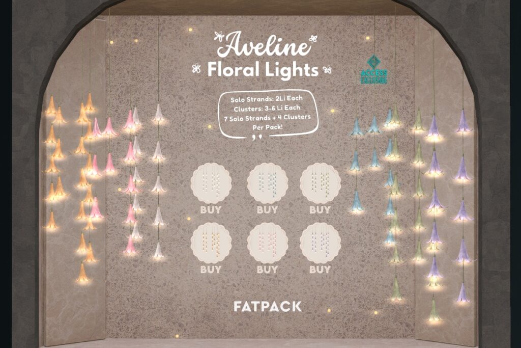 Aveline Floral Lights, L$225 each/L$799 FP