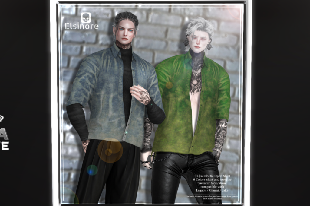 Aesthetic Open Shirt - Gianni/Jake/Legacy, L$320 each/L$1250 FP