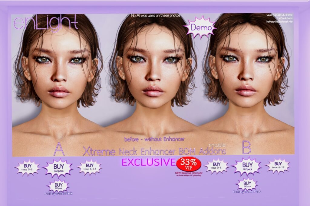 Xtreme Neck Enhancer Add-on - EvoX, L$155-L$388 each FP/L$622 each MP