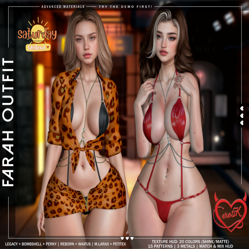 Farah Outfit - Legacy/MaitreyaX/Reborn/+mods	&lt;a href=&quot;http://maps.secondlife.com/secondlife/WIP/110/141/1501&quot; target=&quot;_blank&quot;&gt;Teleport&lt;/a&gt;