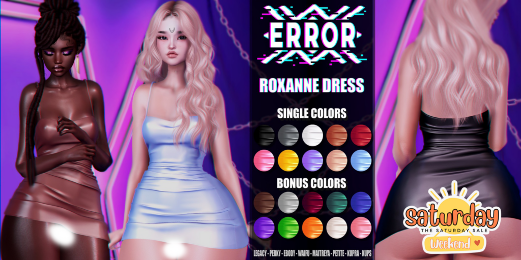 Roxanne Dress - Inithium/Legacy/Maitreya/Reborn/+mods	&lt;a href=&quot;http://maps.secondlife.com/secondlife/Crystal%20Isle/111/129/61&quot; target=&quot;_blank&quot;&gt;Teleport&lt;/a&gt;