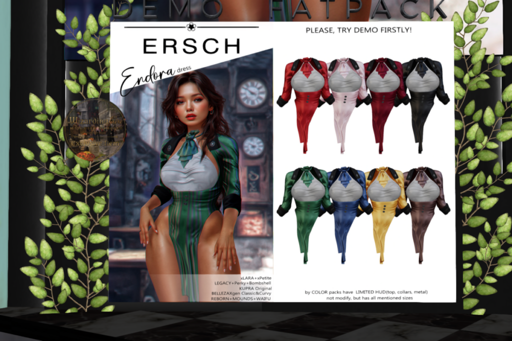 Endora Dress - Gen X/Inithium/Legacy/MaitreyaX/Reborn/+mods, L$249 each/L$999 FP