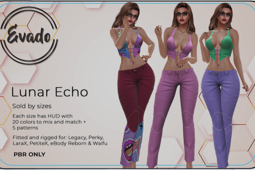 Lunar Echo Outfit - Legacy/MaitreyaX/Reborn/+mods, L$499 each/L$1299 FP