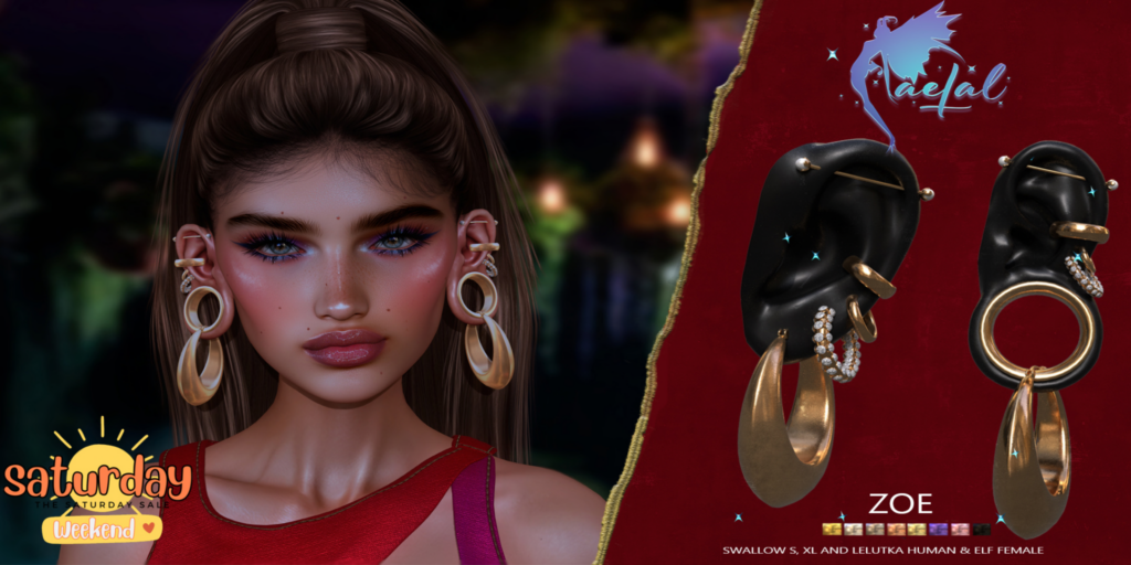 Zoe Earrings - EvoX F Human+Elf/Swallow Gauged S+XL	&lt;a href=&quot;http://maps.secondlife.com/secondlife/Cult%20Coven/211/89/45&quot; target=&quot;_blank&quot;&gt;Teleport&lt;/a&gt;