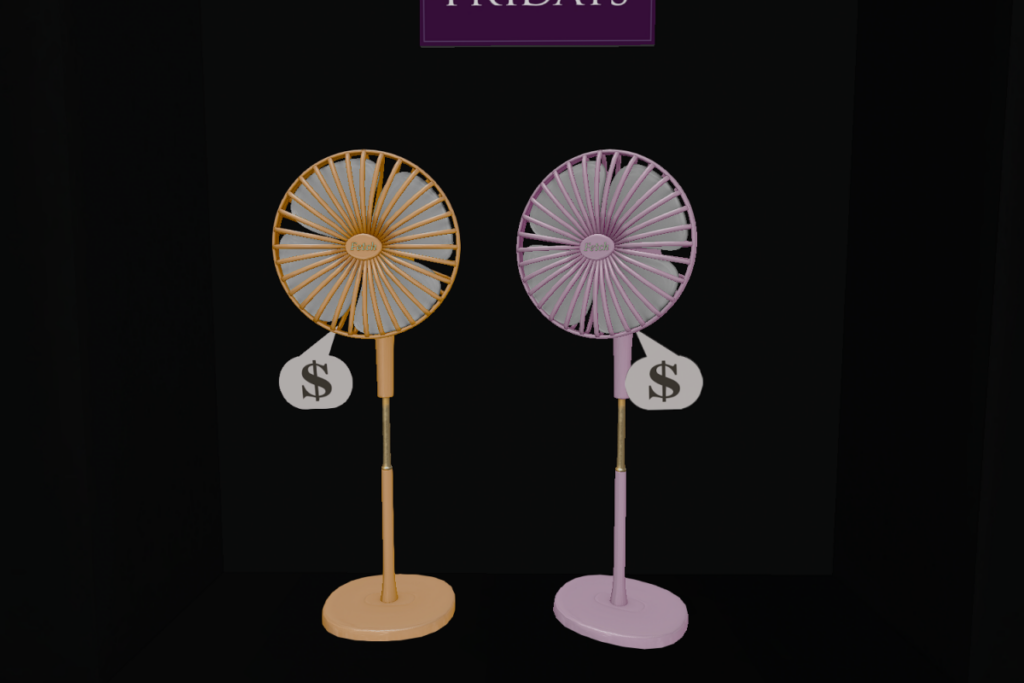 Standing Fan	&lt;a href=&quot;http://maps.secondlife.com/secondlife/Fetch/125/109/2501&quot; target=&quot;_blank&quot;&gt;Teleport&lt;/a&gt;