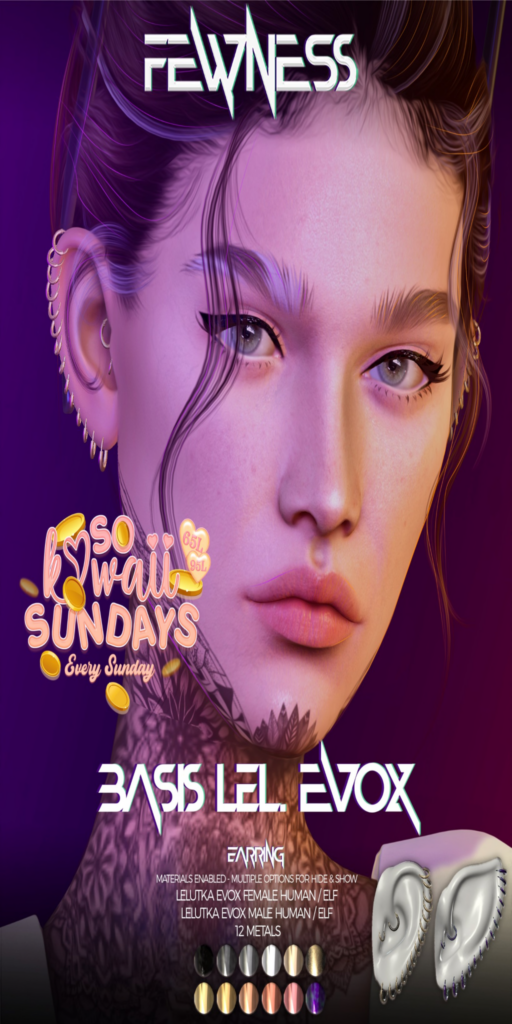 Basis Earrings - EvoX M+F Human+Elf	&lt;a href=&quot;http://maps.secondlife.com/secondlife/Moonstar/141/89/43&quot; target=&quot;_blank&quot;&gt;Teleport&lt;/a&gt;