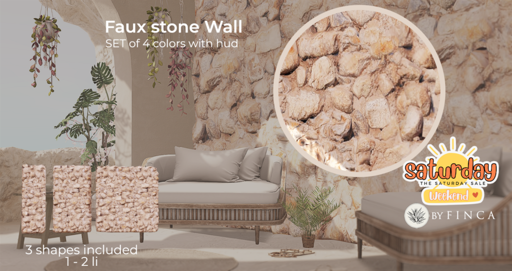 Faux Stone Wall
