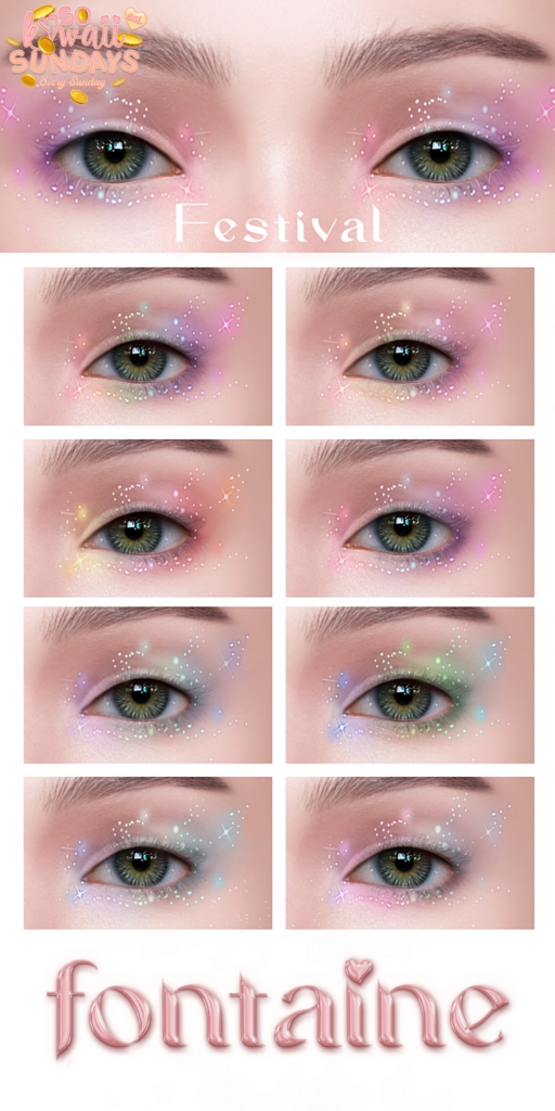 Festival Eyeshadow - EvoX	&lt;a href=&quot;https://maps.secondlife.com/secondlife/VELOUR/66/140/83&quot; target=&quot;_blank&quot;&gt;Teleport&lt;/a&gt;