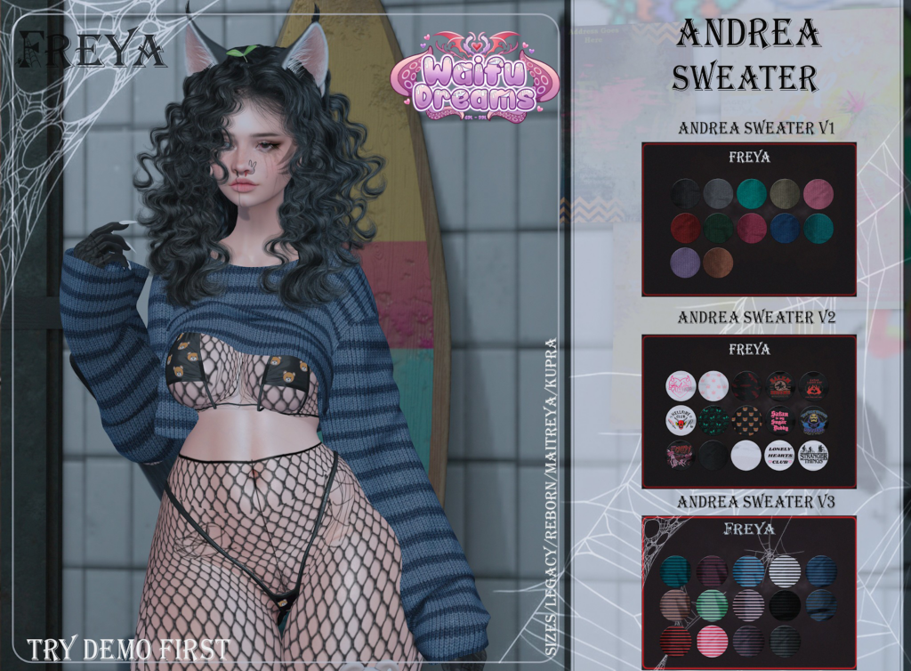 Andrea Sweater - Inithium/Legacy/Maitreya/Reborn