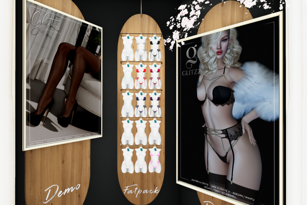 Sellena Stockings - Freya/Hourglass/Legacy/Maitreya/Reborn, L$399 | Kora Lingerie - Legacy/Maitreya/Reborn/+mods, L$350 each/L$2000 FP