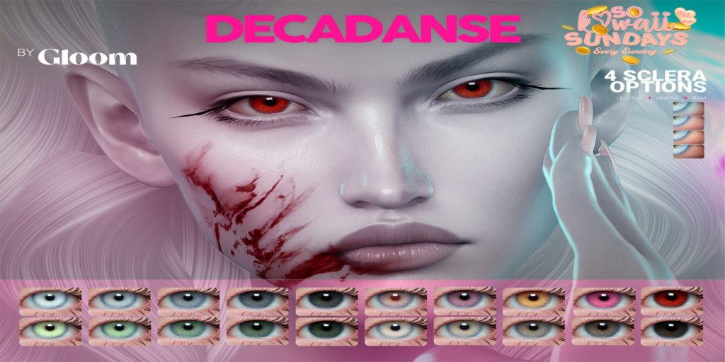 Decadanse Eyes - BOM/EvoX/Omega	&lt;a href=&quot;http://maps.secondlife.com/secondlife/Moonstar/141/89/43&quot; target=&quot;_blank&quot;&gt;Teleport&lt;/a&gt;