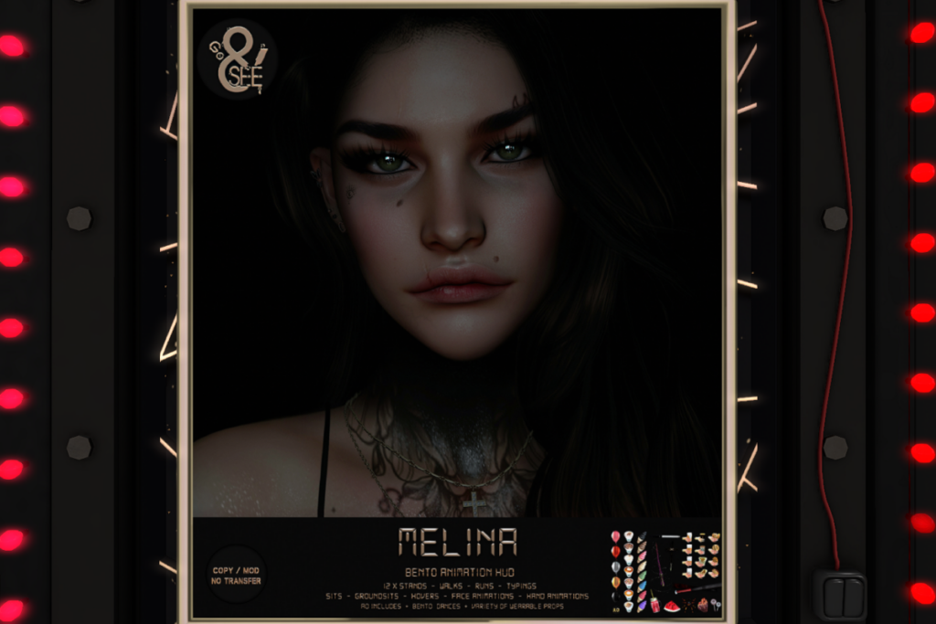 Melina Poses, L$120-L$270 each/L$2500 FP