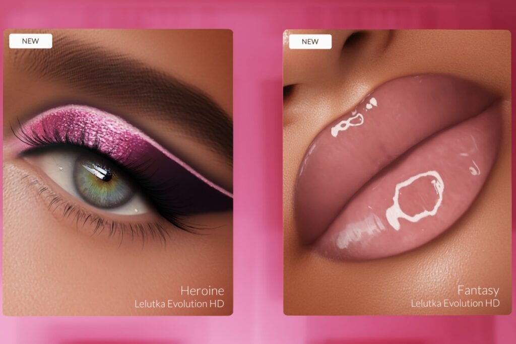 Heroine Eyeshadow - EvoX, L$298 FP | Fantasy Lipstick - EvoX, L$298 FP