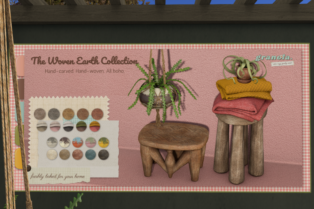 The Woven Earth Collection, L$250-L$350 each/L$1150 FP