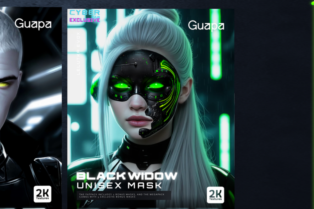 Black Widow Mask - EvoX, L$149 each/L$499 FP