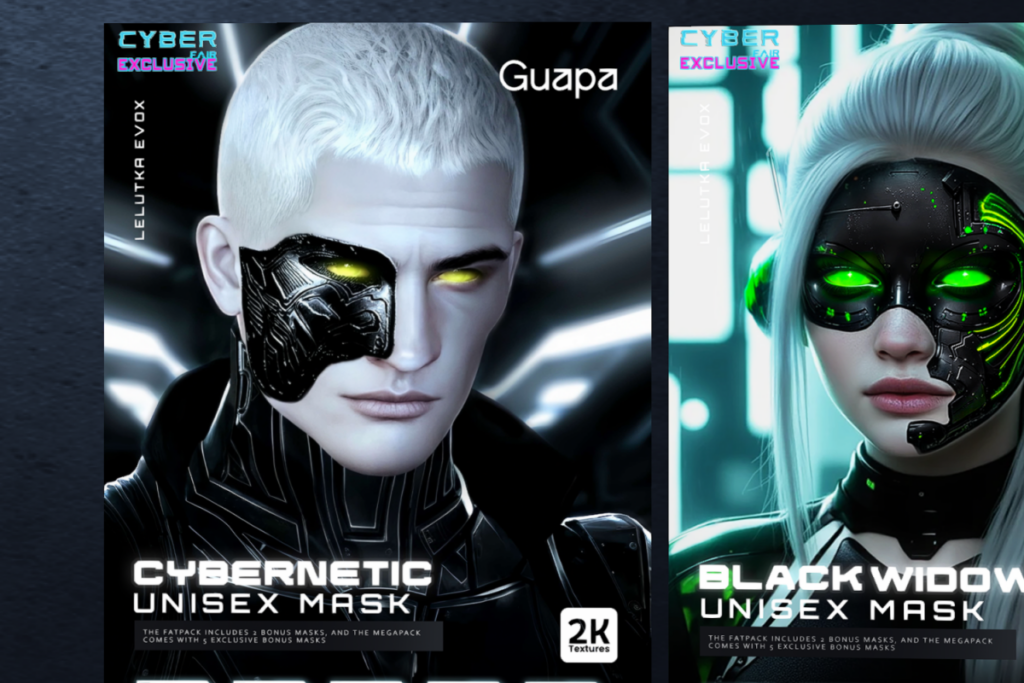 Cybernetic Facemask - EvoX, L$149 each/L$499 FP