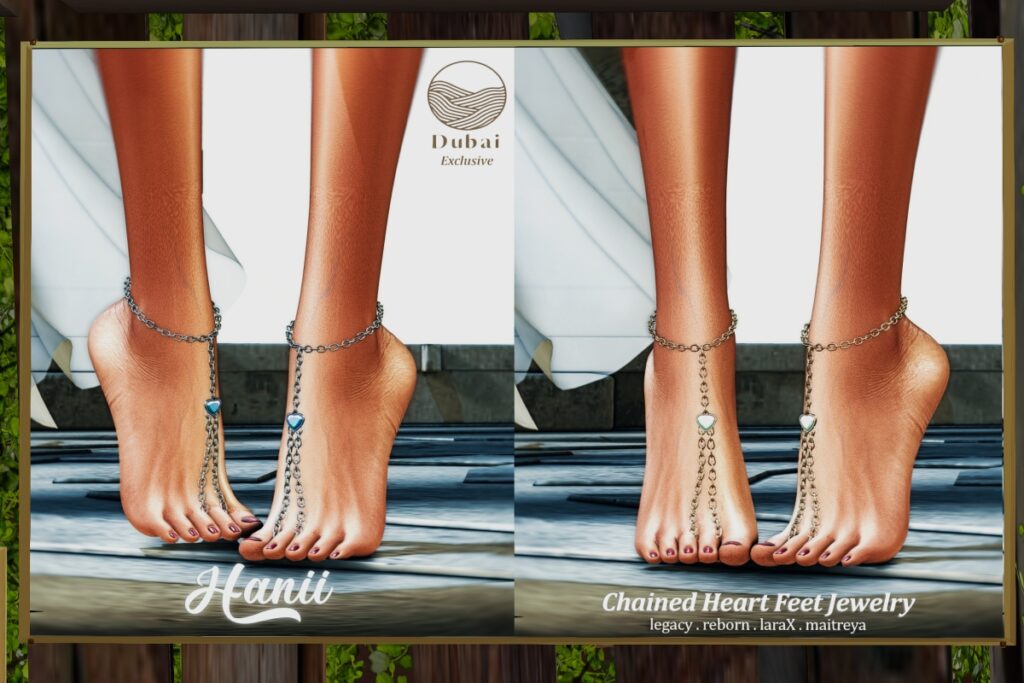 Chained Heart Feet Jewelry - Legacy/Maitreya/Reborn/+mods, L$299 each/L$999 FP
