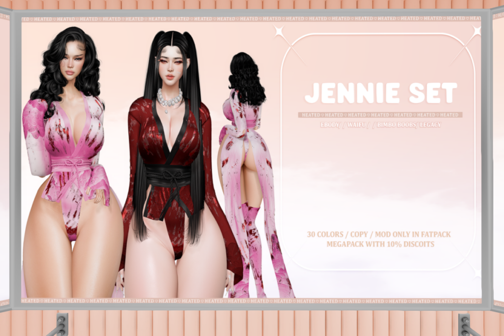 Jennie Set - Legacy/Reborn/+mods, L$275 each/L$1275 FP