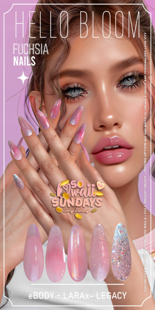 Fuchsia Mesh Nails - Legacy/MaitreyaX/Reborn	&lt;a href=&quot;http://maps.secondlife.com/secondlife/Ruined%20Mine/182/151/202&quot; target=&quot;_blank&quot;&gt;Teleport&lt;/a&gt;